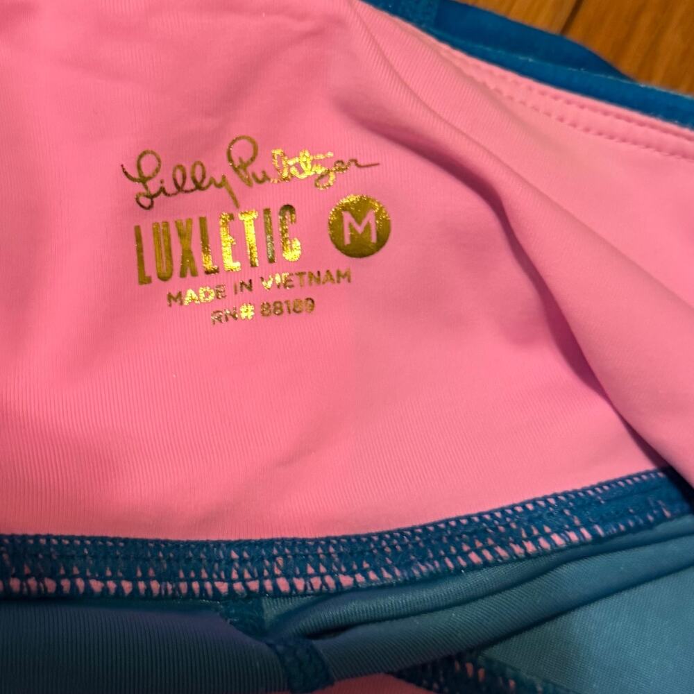 Lilly Pulitzer Luxletic Weekender High Rise Velour Leggings M - Picture 8 of 10